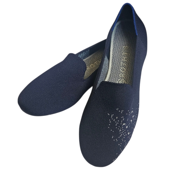 Rothy's Limited Edition Navy Blue Virgo Zodiac Flats Size 9.5 - Picture 1 of 11